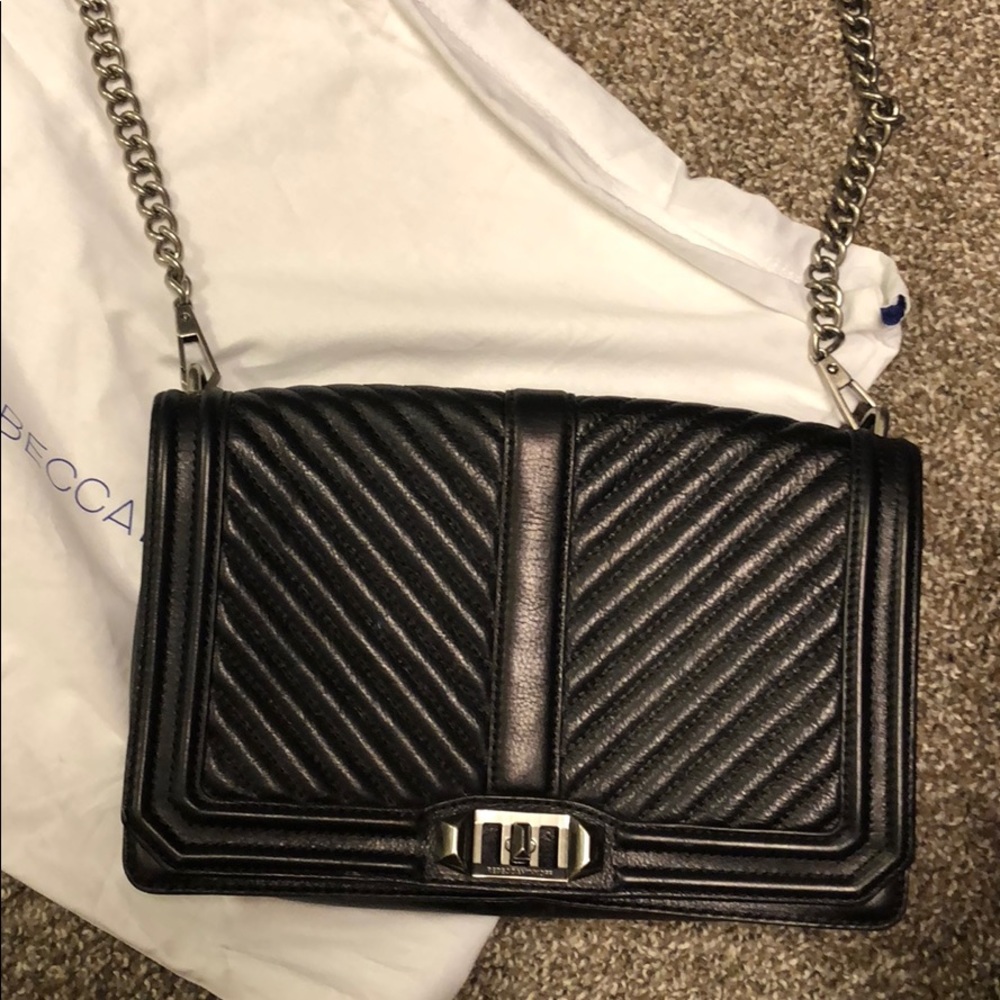 Rebecca Minkoff chevron quilted slim love bag